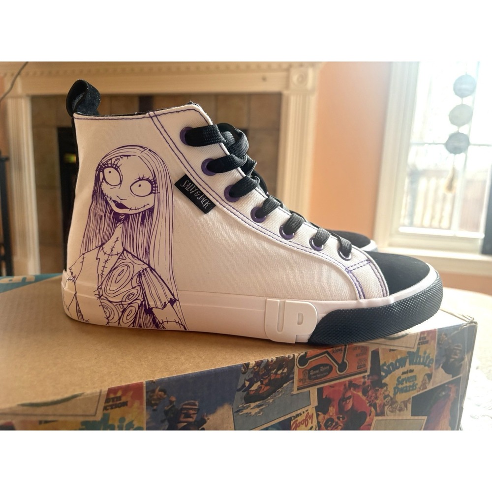 Ground Up The Nightmare Before Christmas Jack And Sally High top Shoe Size 7